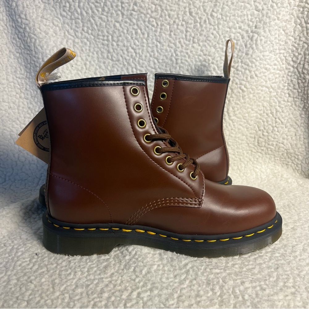 NWT Dr. Martens VEGAN 1460 FAUX FUR LINED LACE UP BOOTS SZ 41 - Picture 11 of 13